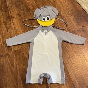 Penguin rashguard swimsuit